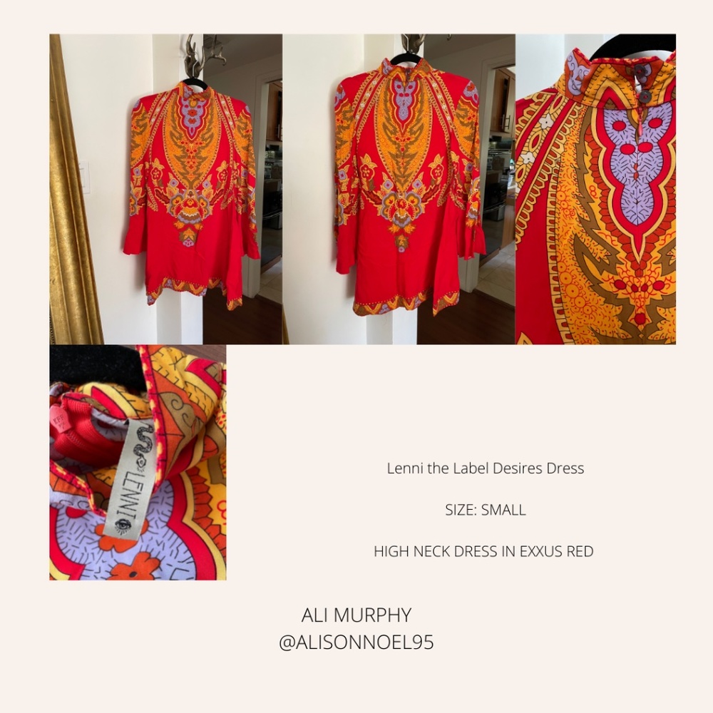 Lenni the Label Desires Dress in Exxus Red BOHO boho festival dress